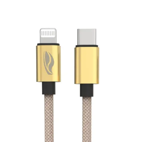 Cabo Cel C3Tech Lightning para USB-C 1M 3A CB-CL200GD Cabo Revestido em Nylon - WZetta