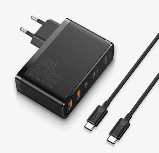 Carregador Baseus GaN 100W - Carregamento Rápido e Seguro