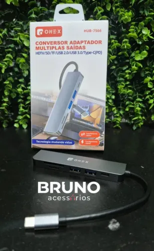 Adaptador type-C hdmi múltiplas saídas usb 