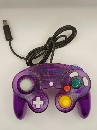Controle GameCube Nintendo Wii Roxo Transparente 