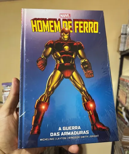 Homem de ferro a guerra das armaduras lacrada, capa dura.
