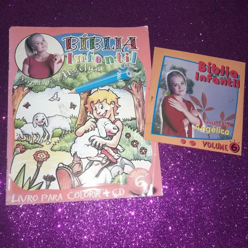 Livro Biblia Infantil para Colorir + CD 06 Narrado por Angélica