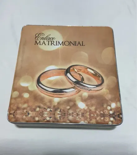 Álbum de fotos com caixa de casamento