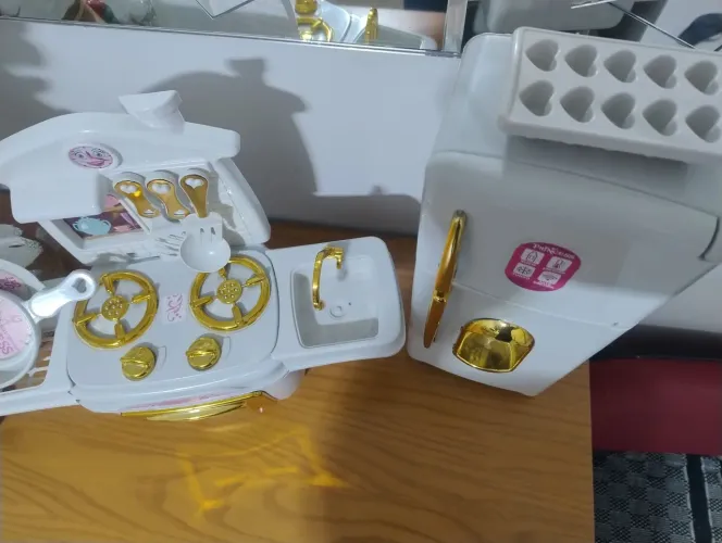 Kit cozinha princesa dourado