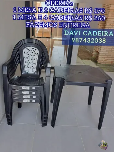 CONJUNTO DE MESA COM CADEIRA DJR.F UC.S 6X DNF ENTREGO HOJE