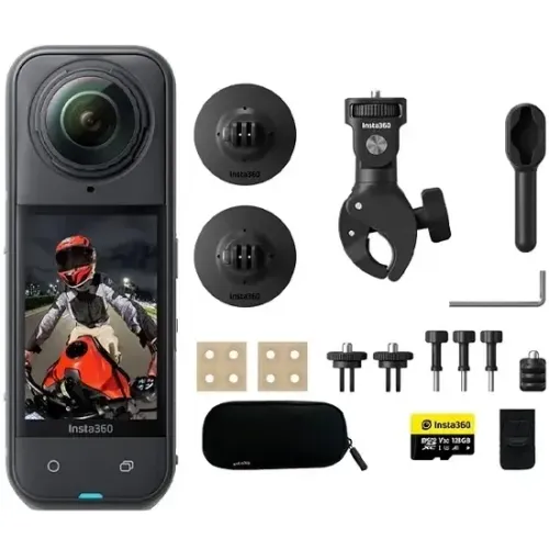 Filmadora Insta360 X5 Motorcycle Bundle Nova Lacrada
