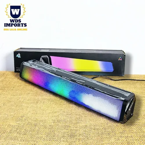 Caixa de Som Soundbar Gamer Led Rgb P2 para Notebook Pc E Tv 