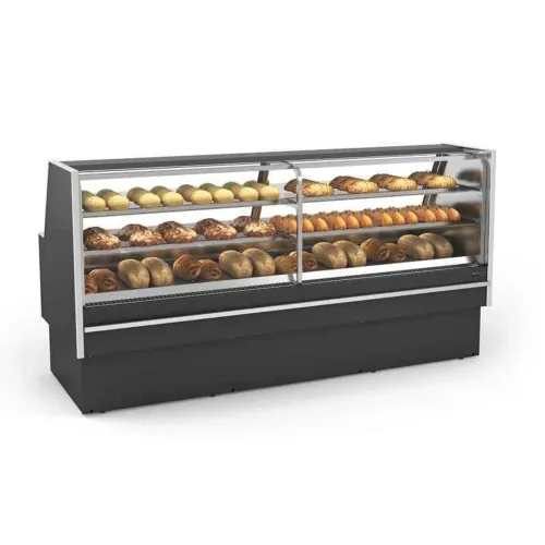 Expositor padaria premium seco vidro reto 2,50M Refrimate - Marcos