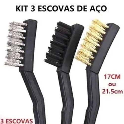 Kit 3 escovas multiuso. Não faço entrega, endereço na descrição.