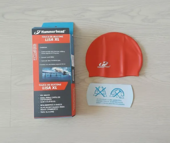 Touca Natação Hammerhead XL Silicone - Usada 1x (Estado de Nova)