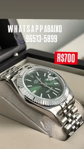 Relógio ROLEX AUTOMÁTICO  - MODELO DATEJUST FUNDO VERDE 