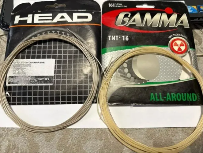 5 SETs de Cordas de Tênis HEAD e GAMMA