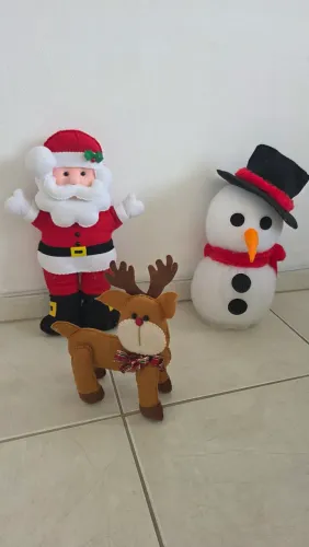 3 bonecos Natal feltro