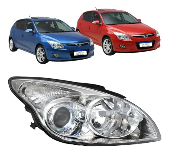 Farol Com Projetor Hyundai I30 2008 A 2013 Lado Passageiro Direito/passageiro