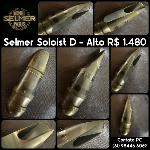 Boquilha Selmer Soloist D - Sax Alto | Original | Rara e Impecável