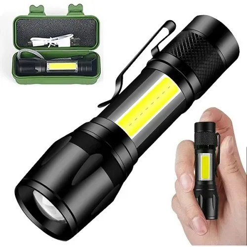 Mini Lanterna Recarregável 300 Lumens LED, Lâmpada XPE+COB, IPX4 - Bomvink em São Luís ma