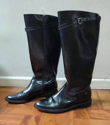 Bota Capodarte preta cano alto/montaria