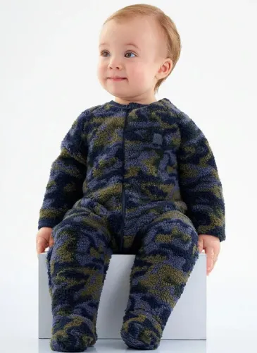 Macacão Infantil Camuflado de Fleece UP Baby