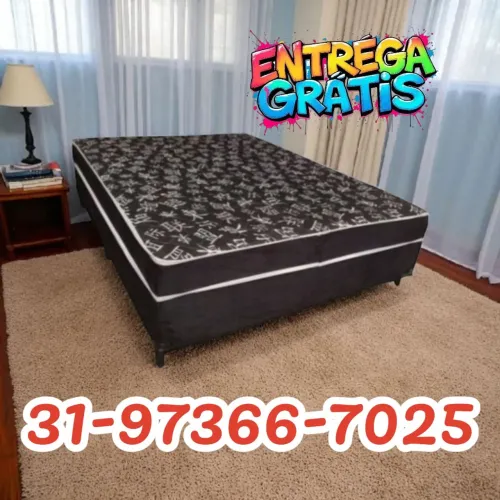 CAMA BOX CASAL MOLAS ENSACADAS / NOVAS / DIRETO DA FÁBRICA.