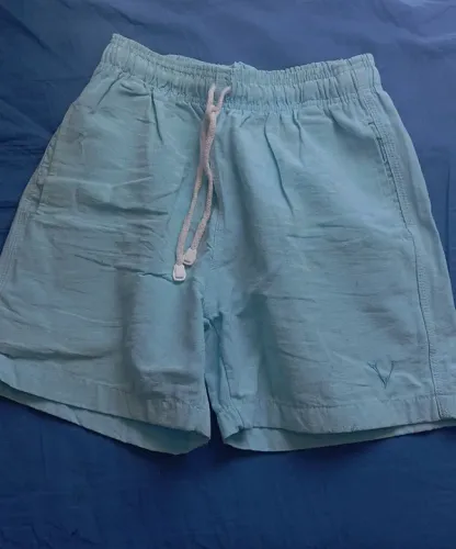 Shorts de Praia Masculino Azul Claro Tam P