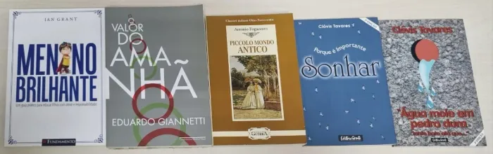 Vendo lote c/5 livros temas diversos - Somente venda
