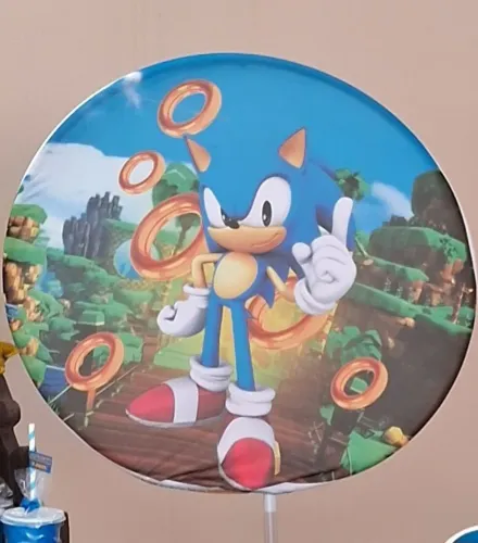 Painel Sublimação Sonic - Decoração para festa