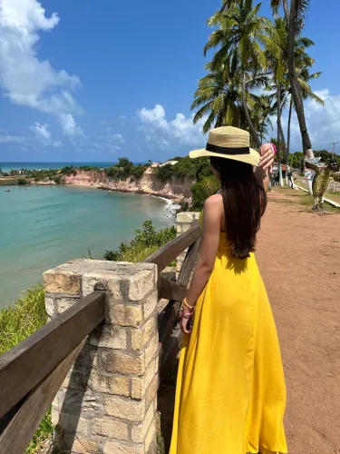 Vestido amarelo Zinzane tamanho P
