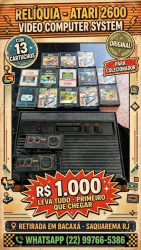 Vídeo Game ATARI RELÍQUIA 