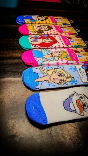 Meias licenciadas originais As princesas Disney