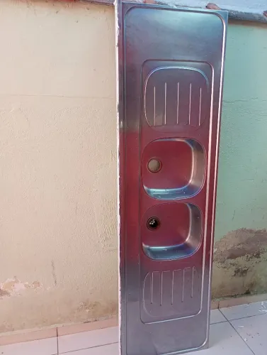 Pia cozinha 2 mtrs com 2 cubas