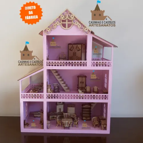 Casinha de Boneca Montada e Pintada NOVA