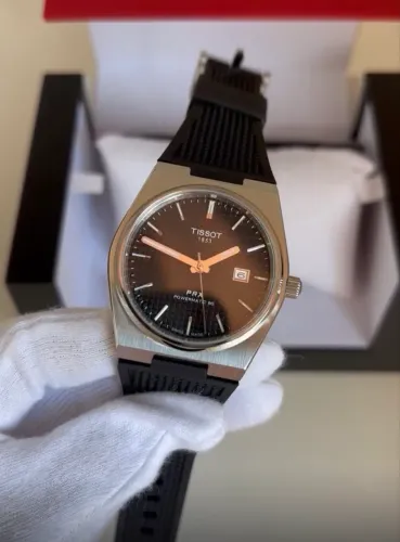 Relogio Tissot Prx Borracha - Automático - Safira - Top Prem