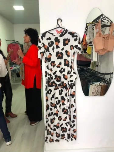 Vestido Midi Onça