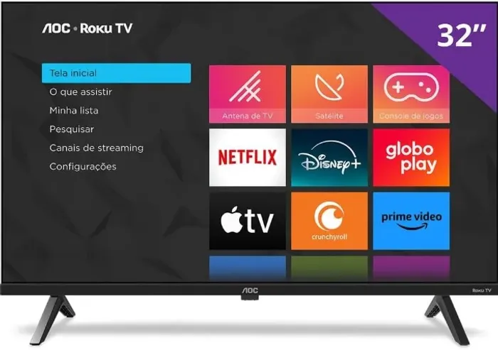Vendo TV Smart - AOC Roku 32 Polegadas