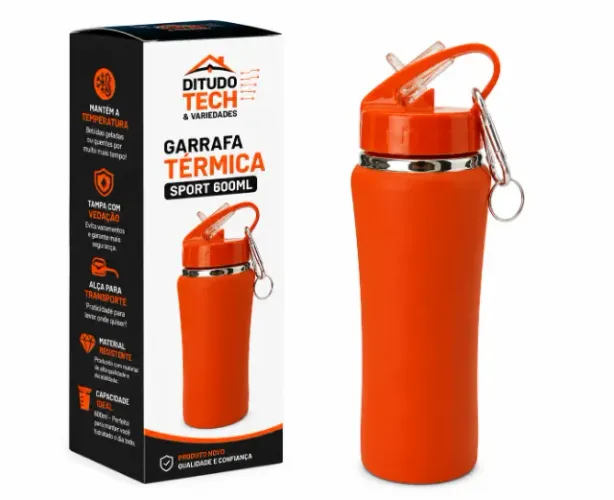 Garrafa Térmica Sport 600ml - Novo - Ditudo Tech e Variedades