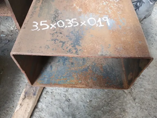Perfil Estrutural Metálico Tipo Caixa - 3,50 x 0,19 x 0,35 m (Novo)