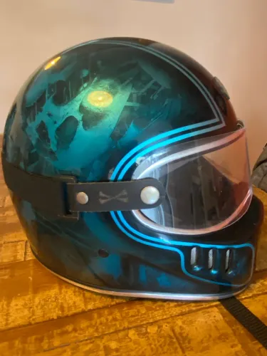 Capacete Motocicleta- Marca: Hard Bone Modelo Old School