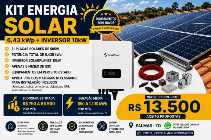 KIT ENERGIA SOLAR COMPLETO - 6,435 kWp + INVERSOR 10kW