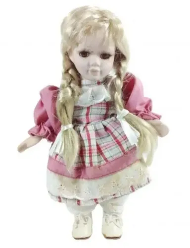 Boneca em Porcelana - Albina - 22 cm de altura