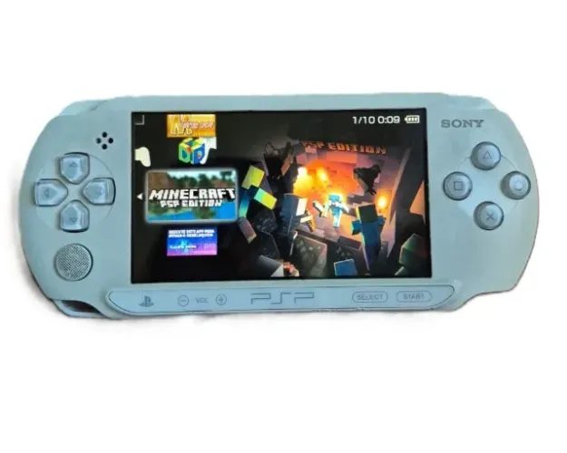 Psp Street Desbloqueado Ice White Branco E1004 8gb Com Jogos Umd Funcionando Raro