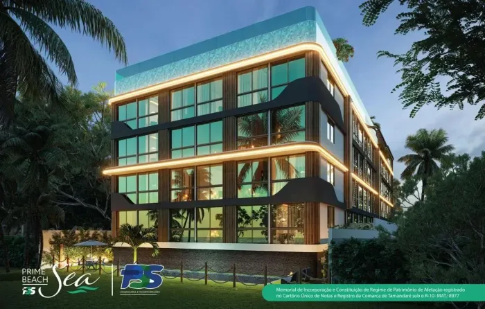 Flat pé na areia em Tamandaré