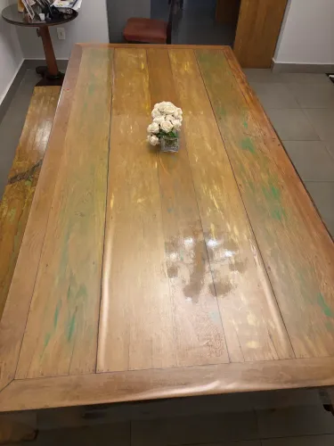 Mesa madeira de demolição