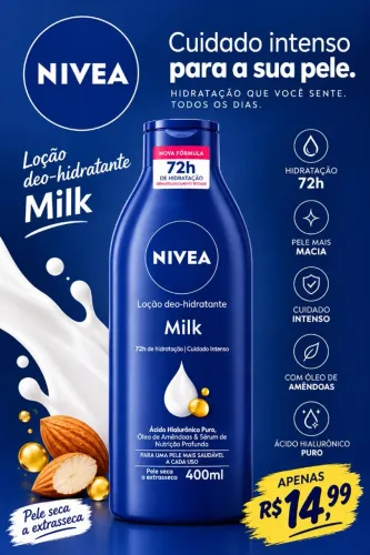 NIVEA Loção Deo-Hidratante Milk 400ml