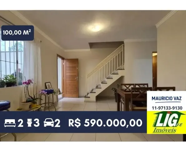 Sobrado para venda possui 100 metros quadrados com 2 quartos em Jardim Monte Alegre - São