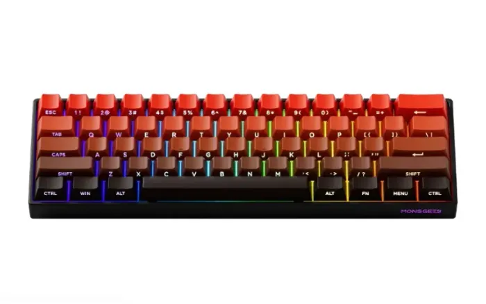 Teclado Magnético Akko Fun60 Pro Wireless 0.01mm 8.000hz Preto/vermelho