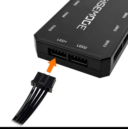 Adaptador De Controlador 6 Pinos Tipo Rgb 12V 4 Pinos Porta Led1 Led2