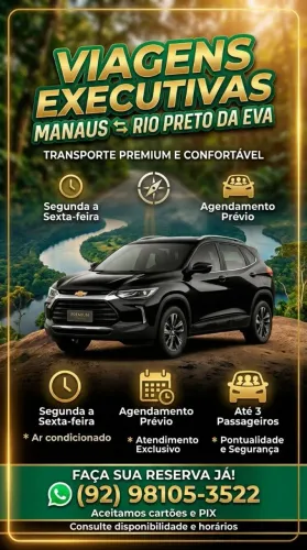 Carro executivo Manaus Rio Preto da Eva