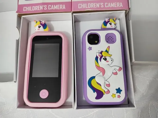 Celular Infantil de Brinquedo Com Câmera de verdade Foto E Vídeo Unicórnio