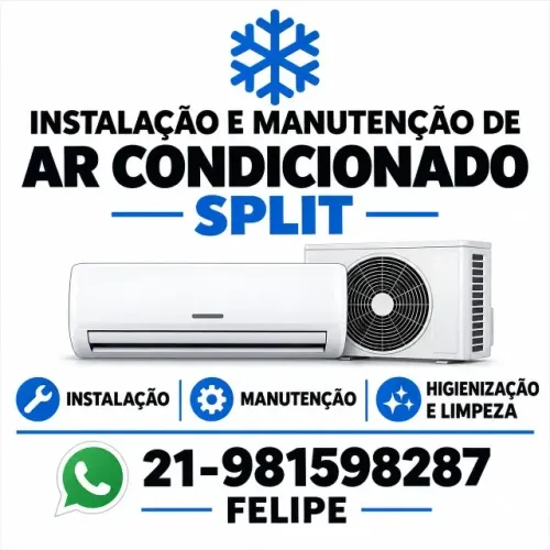 Instalação SPLIT, Manutenção, Limpeza e Higienização Ar Condicionado SPLIT
