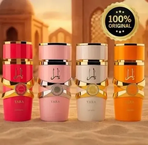 conjunto de quatro Eau de Parfum de 25ml da linha Lattafa Yara 100% Originais